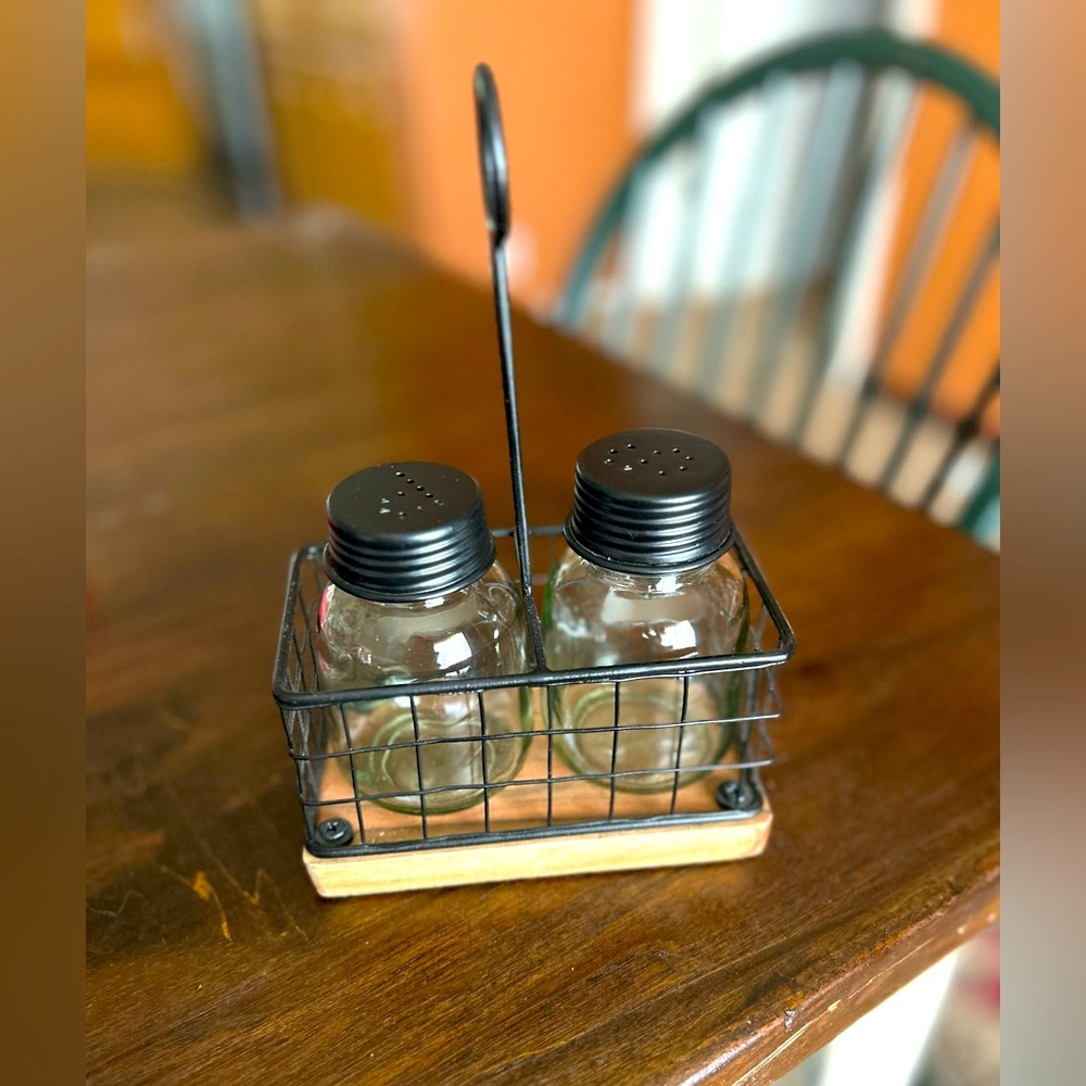 Glass salt and pepper shakers